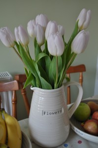 Day 8: Flowers from a friend to help me feel better while we were all ill with a tummy bug