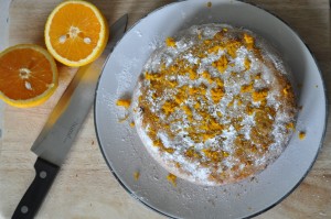 A successfully made carrot, orange and sultana birthday cake for my Mum