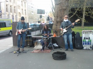 Day 35:  Awesome band outside Euston station (and I even had 5 minutes to spare to stay and listen to them)