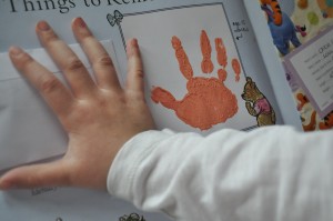 Day 60:  Reminiscing with my girls - looking through their memory boxes and baby books