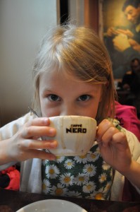 Day 66:  Taking the girls for a hot chocolate treat in a cafe