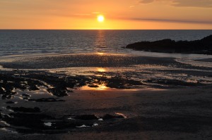 Day 85:  Date night - watching the sunset at the beach 