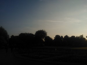 Day 105:  A beautiful evening to walk home from the train station through the park