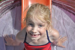 Day 141:  Fun in the paddling pool with the girls