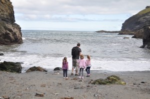 Day 174: A visit to Tintagel.  Exploring Merlin's Cave, skipping stones into the sea,  the smell of the ocean, the spectacular views and pride at my girl for climbing all the way to the top to see the castle ruins. 