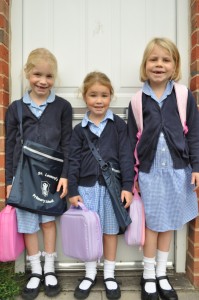 Day 183:  Lola's first day in Reception - she was super excited :)