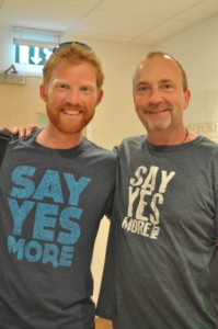 Day 192:  Questival!  A thought-provoking, full-to-bursting-with-love kind of a day.  These two keynote speakers (Dave Cornthwaite, left, and Trevor Silvester, right) inspired me beyond belief.