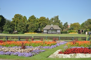 Day 214:  A Sunday afternoon trip to play at the park, which happens to be looking rather lovely at the moment