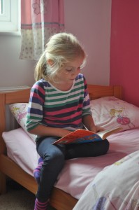 Day 206:  Catching my reluctant-reader deep into a book :)