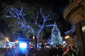 Day 262:  Going to see the Christmas lights being switched on in the town centre