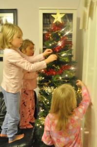 Day 281:  Putting up the Christmas decorations