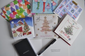 Day 284:  Finally sitting down to write some Christmas cards and snail-mail letters to loved ones