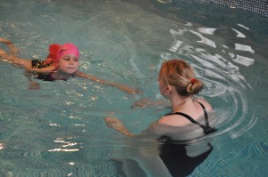 Day 292:  My eldest daughter being very brave  she's scared of swimming and this is her doing her very best in a private lesson