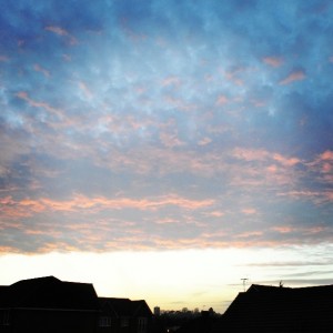 Day 326:  The sky provided a very pretty sunset this evening