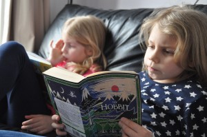 Day 347:  I introduced Ella to 'The Hobbit' today as she has run out of things to read.  Can't wait to re-experience the magic with her.