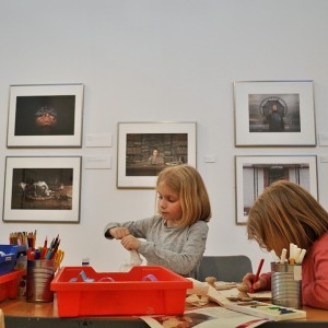 Day 395:  Easter crafts at the Shire Hall Gallery meant the girls got to be creative and messy, while I got to explore a photography exhibition #winwin