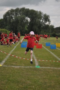 Day 477:  Sports Day.  Ella didn't participate last year - she flat out refused.  This year she has been super-excited about it for weeks, and actually won two of her races!  All three girls tried their best, cheered on their teammates and really enjoyed themselves.