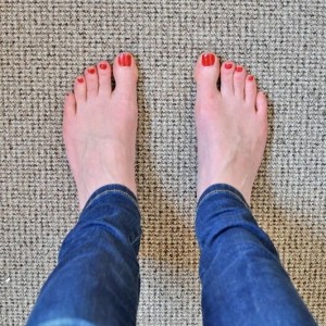 Day 464:  I painted my toenails!  (It happens approximately twice a year - at most - so this was a momentous occasion.  My favourite colour too :)