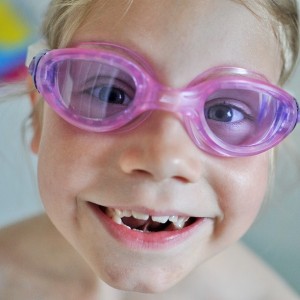Day 475:  This one and her sister have just started swimming lessons.  Their teacher told us to get some goggles so they can practice putting their faces in the water and blowing bubbles in the bath.  Bath-times just instantly became much more fun!