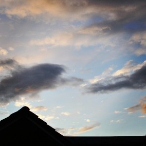 Day 509:  Pretty skies over the rooftops.  Sunshine always follows the rain.